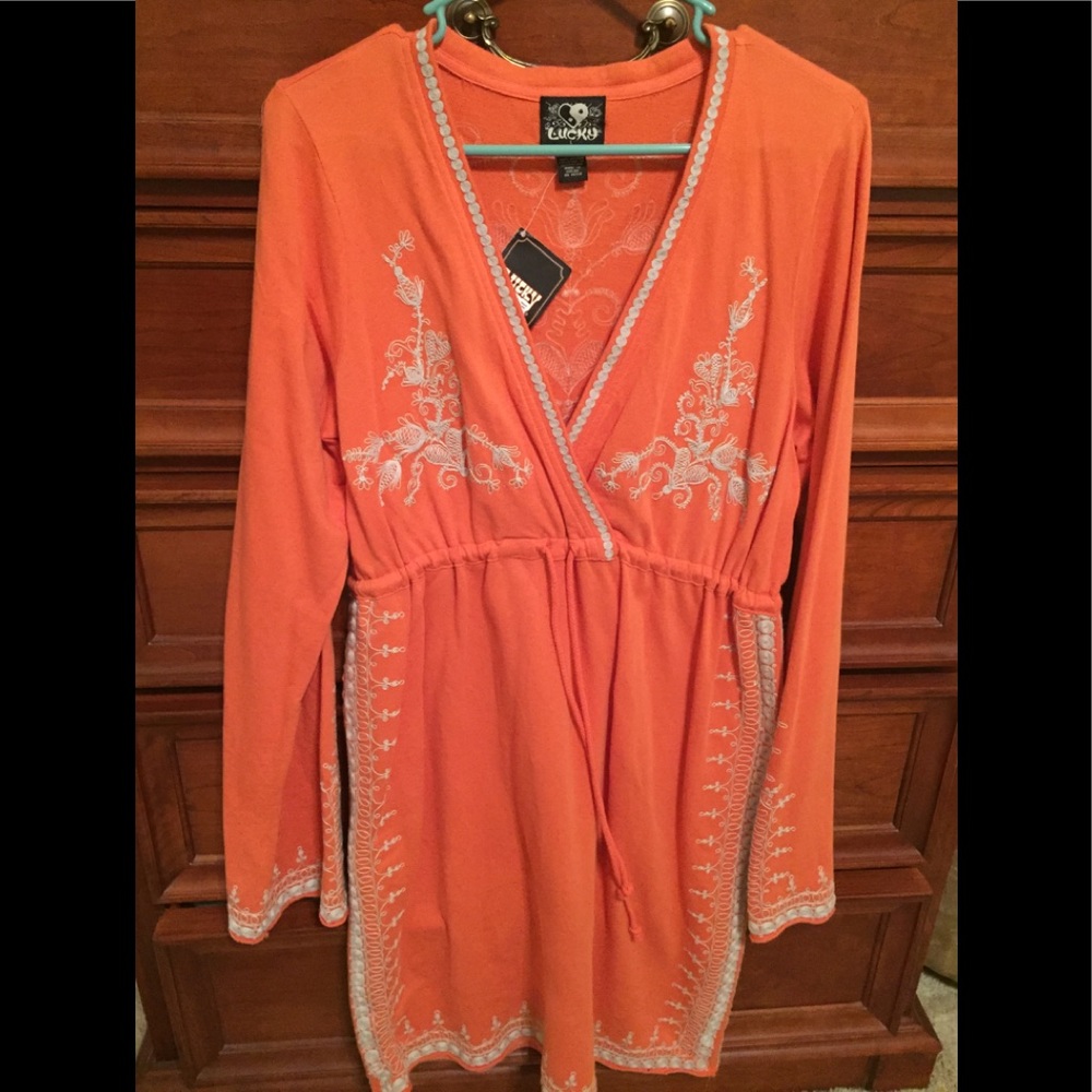 Lucky Brand orange dress/shirt